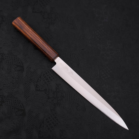 Yanagiba AUS-8 Polished Sumi Urushi Handle 210mm (8.3”)-[Musashi]-[Japanese-Kitchen-Knives]