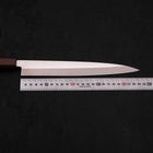 Yanagiba AUS-8 Polished Sumi Urushi Handle 240mm (9.4”)-[Musashi]-[Japanese-Kitchen-Knives]