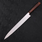 Yanagiba AUS-8 Polished Sumi Urushi Handle 300mm (11.8”)-[Musashi]-[Japanese-Kitchen-Knives]
