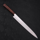 Yanagiba AUS-8 Polished Sumi Urushi Handle 300mm (11.8”)-[Musashi]-[Japanese-Kitchen-Knives]