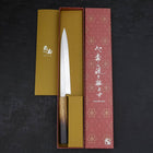 Yanagiba AUS-8 Polished Yaki Urushi Handle 210mm (8.3”)-[Musashi]-[Japanese-Kitchen-Knives]