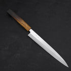 Yanagiba AUS-8 Polished Yaki Urushi Handle 240mm (9.4”)-[Musashi]-[Japanese-Kitchen-Knives]
