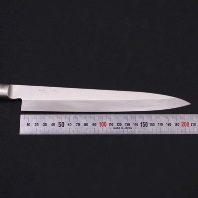 Yanagiba All-Stainless Pure-Molybdenum 210mm-Molybdenum-Polished-Western Handle-[Musashi]-[Japanese-Kitchen-Knives]