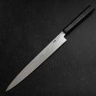 Yanagiba Blue Steel #1 Suminagashi Buffalo Ebony Handle With Sheath 270mm (10.6”)-[Musashi]-[Japanese-Kitchen-Knives]