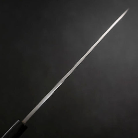 Yanagiba Blue Steel #2 Damascus Buffalo Ebony Handle 210mm (8.3”)-[Musashi]-[Japanese-Kitchen-Knives]
