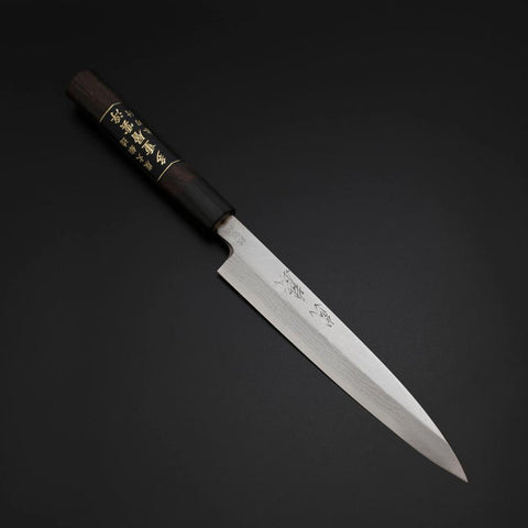 Yanagiba Blue Steel #2 Damascus Shitan Handle 180mm (7”)-[Musashi]-[Japanese-Kitchen-Knives]