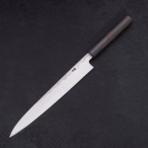 Yanagiba Blue Steel #2 Damascus Shitan Handle 240mm (9.4”)-[Musashi]-[Japanese-Kitchen-Knives]