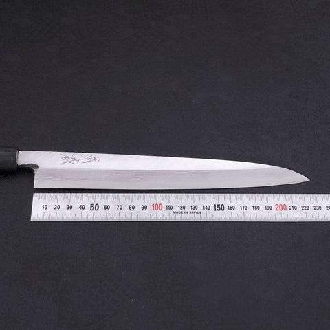 Yanagiba Blue Steel #2 Damascus Shitan Handle 240mm (9.4”)-[Musashi]-[Japanese-Kitchen-Knives]