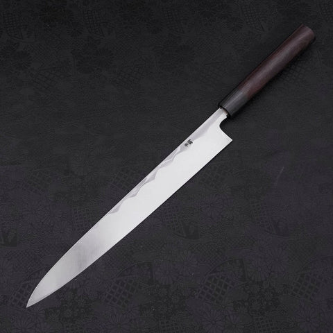 Yanagiba Blue Steel #2 Damascus Shitan Handle 300mm (11.8”)-[Musashi]-[Japanese-Kitchen-Knives]
