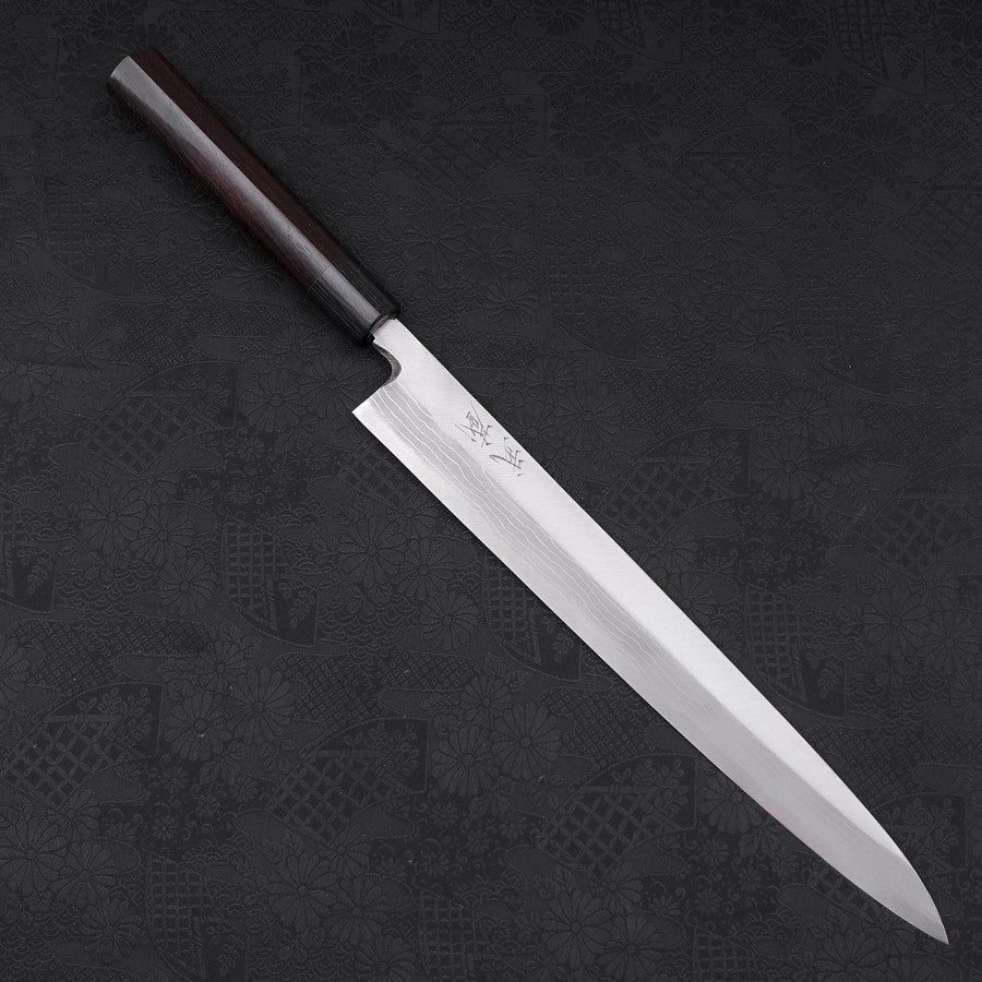 Yanagiba Blue Steel #2 Damascus Shitan Handle 300mm (11.8”) – MUSASHI