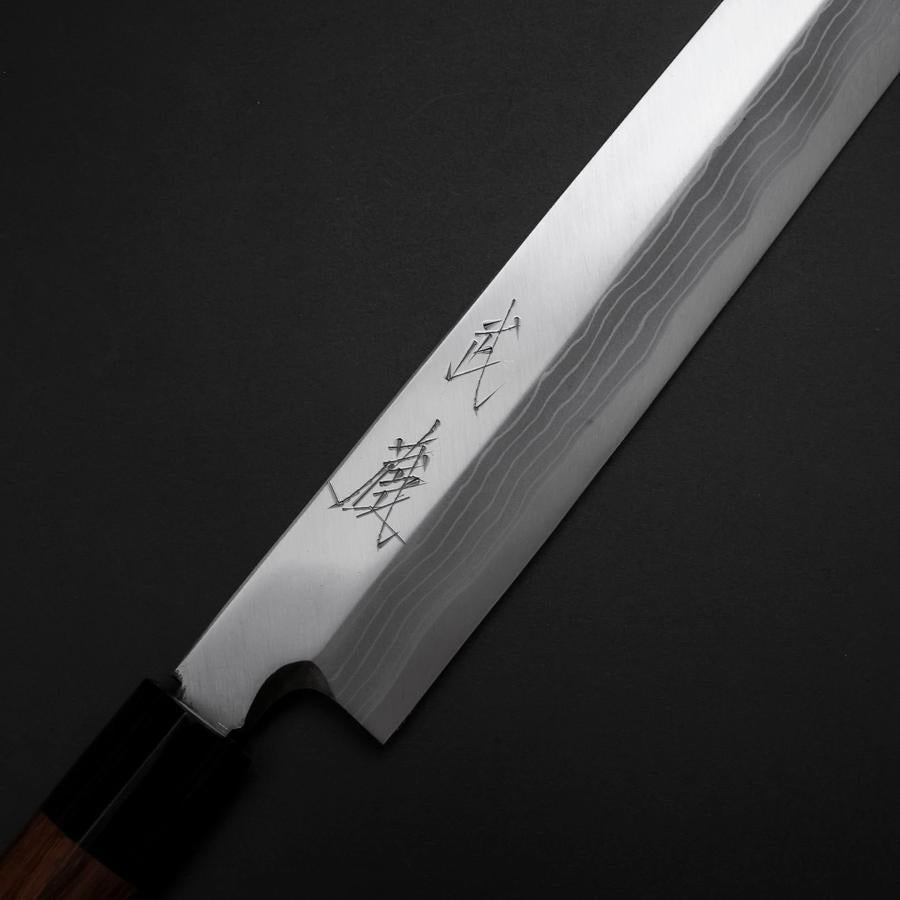 柳刃 青紙2号 ダマスカス 紫檀柄 300mm – MUSASHI