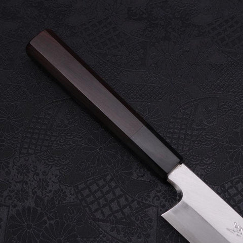 Yanagiba Blue Steel #2 Kasumi Buffalo Ebony Handle 300mm (11.8”)-[Musashi]-[Japanese-Kitchen-Knives]