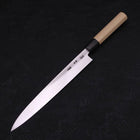 Yanagiba Blue Steel #2 Kasumi Buffalo Handle 240mm (9.4”)-[Musashi]-[Japanese-Kitchen-Knives]