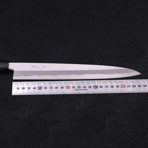 Yanagiba Blue Steel #2 Kasumi Buffalo Handle 240mm (9.4”)-[Musashi]-[Japanese-Kitchen-Knives]