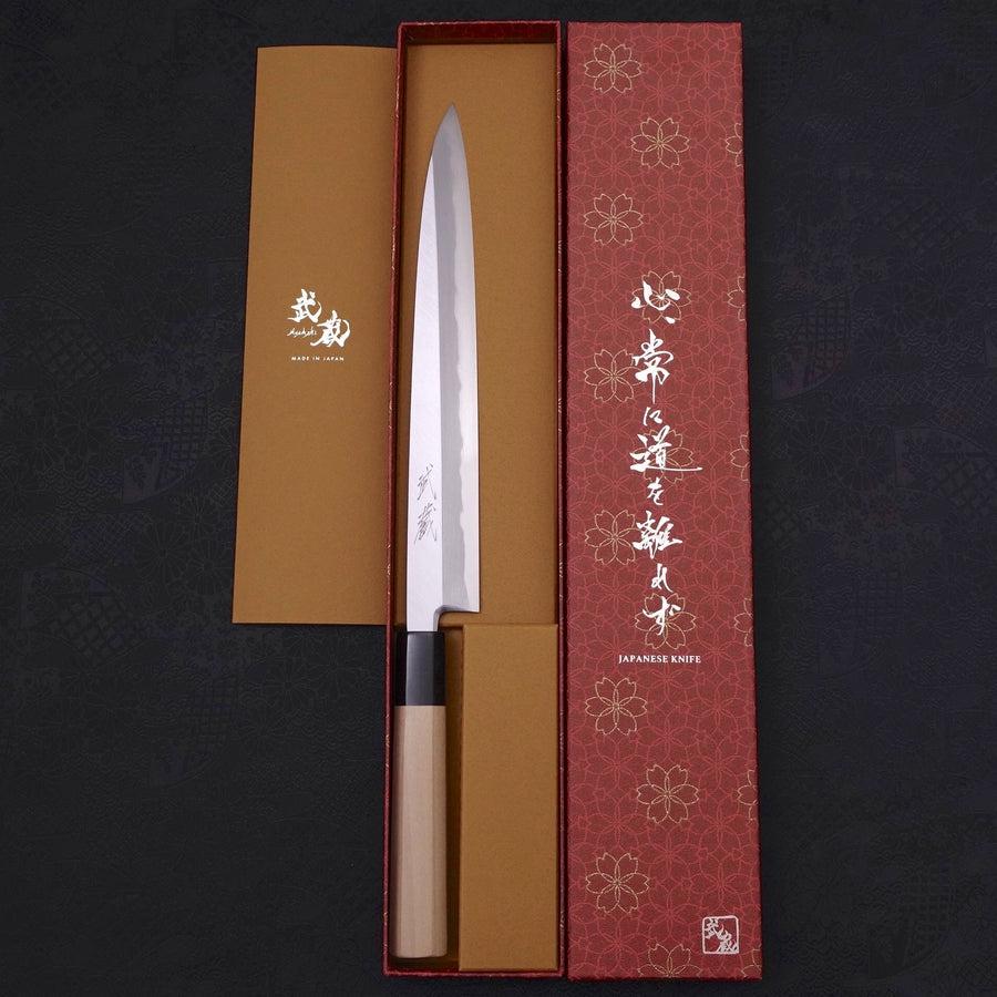 柳刃 青紙2号 磨き 八角水牛柄 240mm – MUSASHI