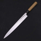 Yanagiba Blue Steel #2 Kasumi Buffalo Magnolia Handle 270mm (10.6”)-[Musashi]-[Japanese-Kitchen-Knives]