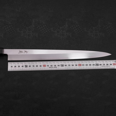 Yanagiba Blue Steel #2 Kasumi Buffalo Wenge Handle 300mm (11.8”)-[Musashi]-[Japanese-Kitchen-Knives]