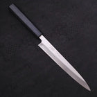 Yanagiba Blue Steel #2 Kasumi Dark-Blue Urushi Handle 210mm (8.3”)-[Musashi]-[Japanese-Kitchen-Knives]