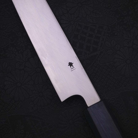 Yanagiba Blue Steel #2 Kasumi Dark-Blue Urushi Handle 240mm (9.4”)-[Musashi]-[Japanese-Kitchen-Knives]