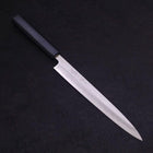 Yanagiba Blue Steel #2 Kasumi Dark-Blue Urushi Handle 240mm (9.4”)-[Musashi]-[Japanese-Kitchen-Knives]