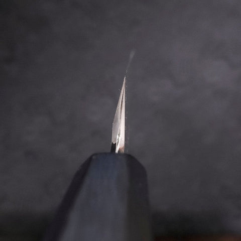 Yanagiba Blue Steel #2 Kasumi Dark-Blue Urushi Handle 270mm (10.6”)-[Musashi]-[Japanese-Kitchen-Knives]