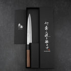 Yanagiba Blue Steel #2 Kasumi Walnut Handle 165mm (6.5”)-[Musashi]-[Japanese-Kitchen-Knives]