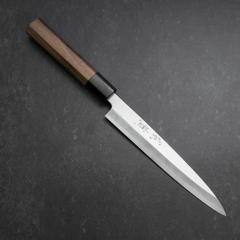 Yanagiba Blue Steel #2 Kasumi Walnut Handle 165mm (6.5”)-[Musashi]-[Japanese-Kitchen-Knives]