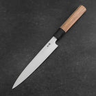 Yanagiba Blue Steel #2 Kasumi Walnut Handle 180mm (7”)-[Musashi]-[Japanese-Kitchen-Knives]