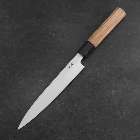 Yanagiba Blue Steel #2 Kasumi Walnut Handle 180mm (7”)-[Musashi]-[Japanese-Kitchen-Knives]