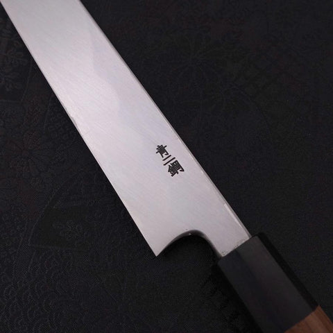 Yanagiba Blue Steel #2 Kasumi Walnut Handle 240mm (9.4”)-[Musashi]-[Japanese-Kitchen-Knives]