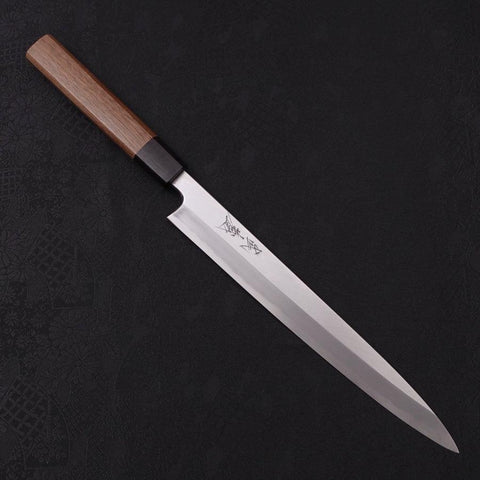 Yanagiba Blue Steel #2 Kasumi Walnut Handle 240mm (9.4”)-[Musashi]-[Japanese-Kitchen-Knives]
