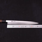 Yanagiba Blue Steel #2 Kasumi Walnut Handle 270mm (10.6”)-[Musashi]-[Japanese-Kitchen-Knives]
