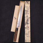 Yanagiba Blue Steel #2 Kasumi Walnut Handle 270mm (10.6”)-[Musashi]-[Japanese-Kitchen-Knives]