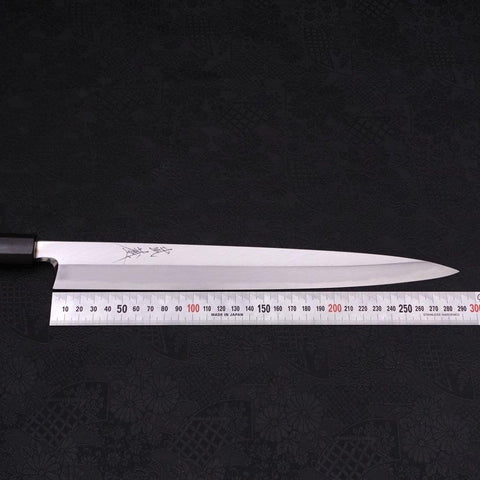 Yanagiba Blue Steel #2 Kasumi Walnut Handle 300mm (11.8”)-[Musashi]-[Japanese-Kitchen-Knives]