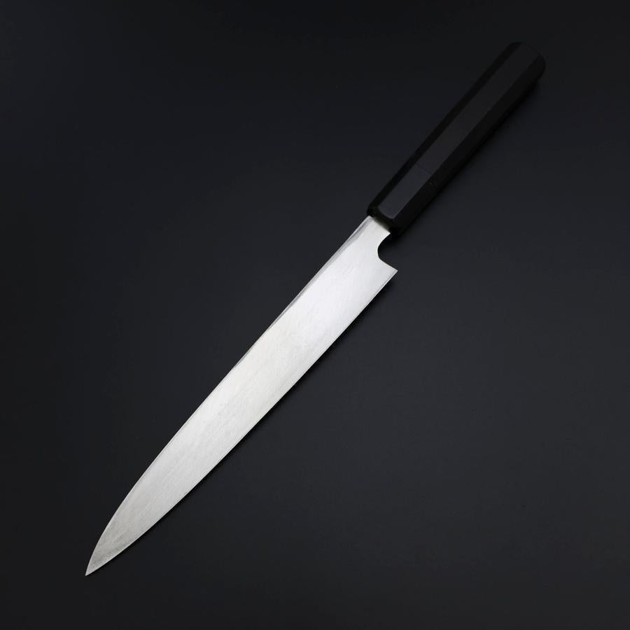 柳刃 片刃 青紙2号 黒打 八角紫檀柄 270mm – MUSASHI