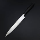 Yanagiba Blue Steel #2 Kurouchi Buffalo Ebony Handle 200mm (7.9”)-[Musashi]-[Japanese-Kitchen-Knives]