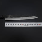 Yanagiba Blue Steel #2 Kurouchi Buffalo Ebony Handle 200mm (7.9”)-[Musashi]-[Japanese-Kitchen-Knives]