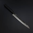 Yanagiba Blue Steel #2 Kurouchi Buffalo Ebony Handle 200mm (7.9”)-[Musashi]-[Japanese-Kitchen-Knives]