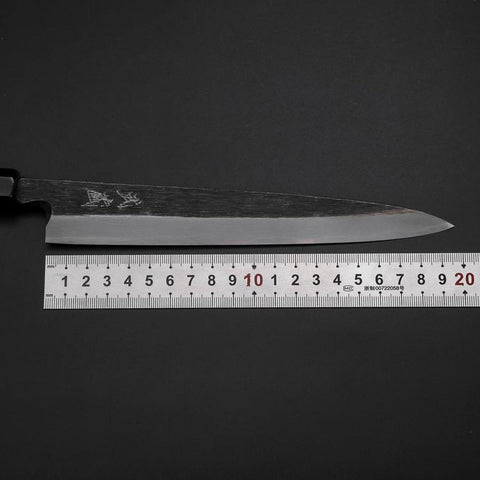 Yanagiba Blue Steel #2 Kurouchi Buffalo Ebony Handle 210mm-[Musashi]-[Japanese-Kitchen-Knives]