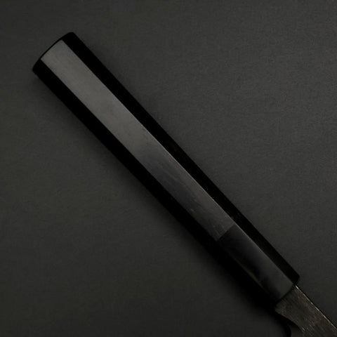 Yanagiba Blue Steel #2 Kurouchi Buffalo Ebony Handle 240mm (9.4”)-[Musashi]-[Japanese-Kitchen-Knives]