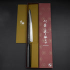 Yanagiba Blue Steel #2 Kurouchi Buffalo Ebony Handle 240mm-[Musashi]-[Japanese-Kitchen-Knives]