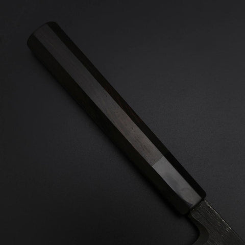Yanagiba Blue Steel #2 Kurouchi Buffalo Ebony Handle 290mm (11.4”)-[Musashi]-[Japanese-Kitchen-Knives]