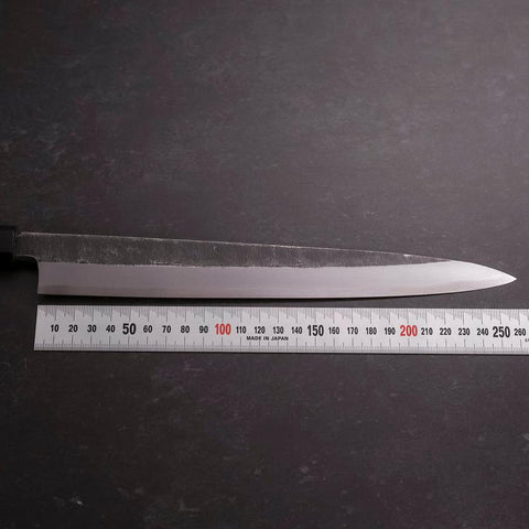 Yanagiba Blue Steel #2 Kurouchi Buffalo Wenge Handle 270mm (10.6”)-[Musashi]-[Japanese-Kitchen-Knives]