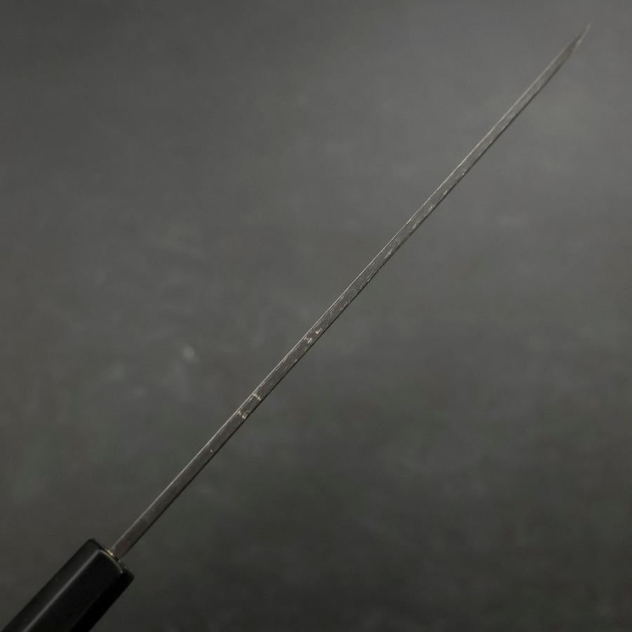 柳刃 片刃 青紙2号 黒打 桜 富士 黒檀水牛柄 210mm – MUSASHI