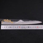 Yanagiba Blue Steel #2 Kurouchi Chokin Sakura-Fuji Silver Buffalo Ebony Handle 240mm-[Musashi]-[Japanese-Kitchen-Knives]