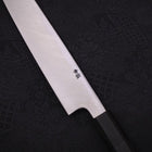 Yanagiba Blue Steel #2 Kurouchi Chokin Sakura-Fuji Silver Buffalo Ebony Handle 240mm-[Musashi]-[Japanese-Kitchen-Knives]