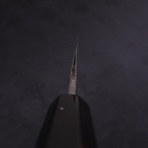 Yanagiba Blue Steel #2 Kurouchi Chokin Sakura-Fuji Silver Buffalo Ebony Handle 240mm-[Musashi]-[Japanese-Kitchen-Knives]