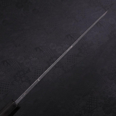 Yanagiba Blue Steel #2 Kurouchi Chokin Sakura-Fuji Silver Buffalo Ebony Handle 240mm-[Musashi]-[Japanese-Kitchen-Knives]