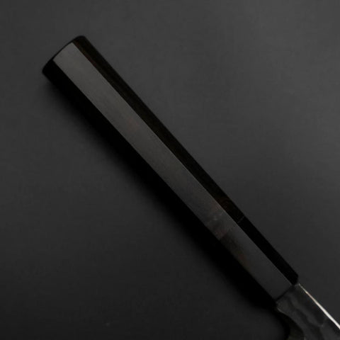 Yanagiba Blue Steel #2 Kurouchi Tsuchime Buffalo Ebony Handle 230mm-[Musashi]-[Japanese-Kitchen-Knives]