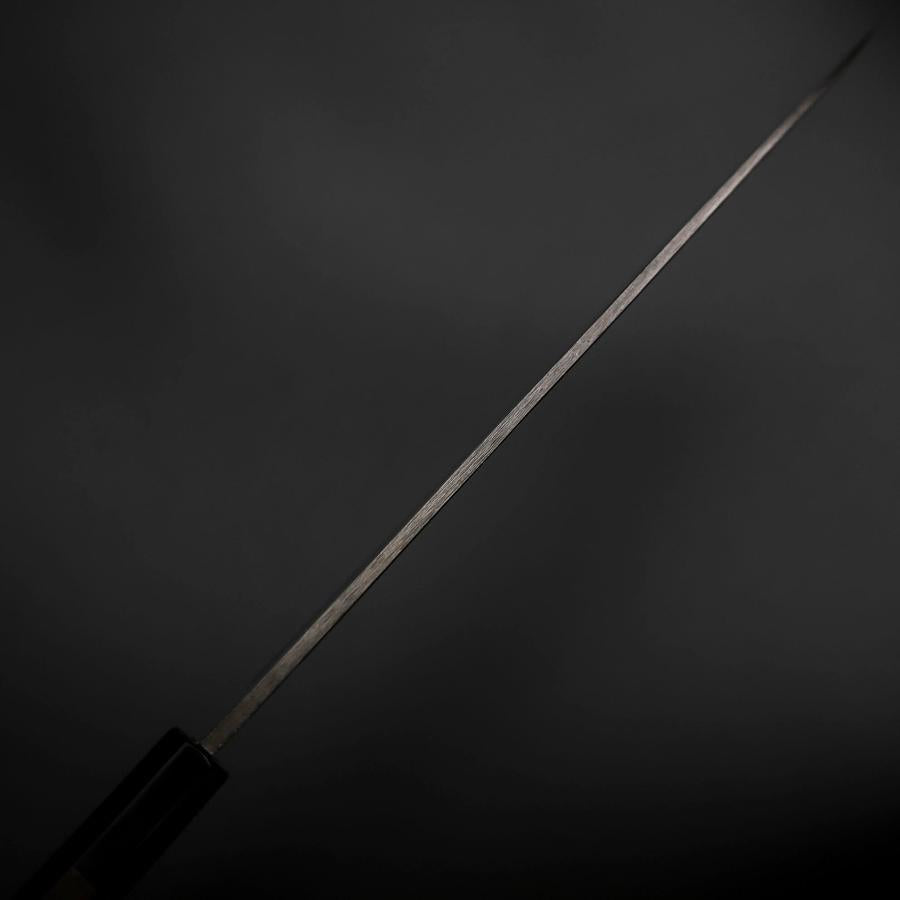 Yanagiba Blue Steel #2 Kurouchi Tsuchime Buffalo Ebony Handle